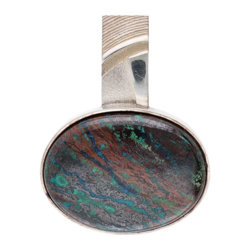 Azurite Pendant In Sterling Silver A