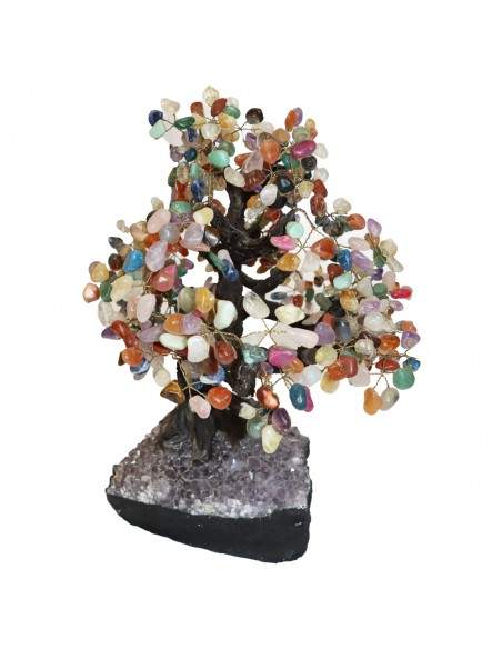 Mineral Tree With Amethyst Druse Base Ar