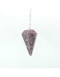Pêndulo Facetado de Mica Lepidolite