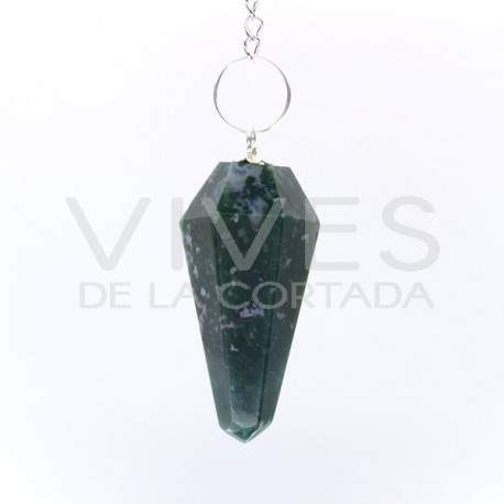 Pendulum Faceted of Moss Agate