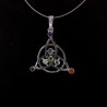 Celtic Trisqueta Celtic Pendant with Chakra Minerals - Silver Plated