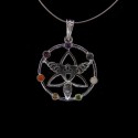 Pendant Angel with Chakra Minerals - Silver Bath