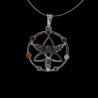 Pendente Angelo con Minerali dei Chakra - Bagno d'Argento