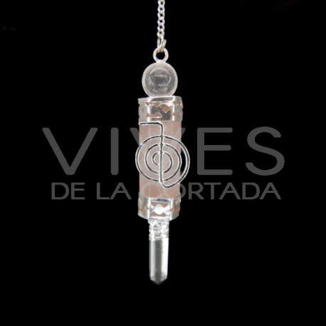 Péndulo Cho Ku Rei Cuarzo Rosa