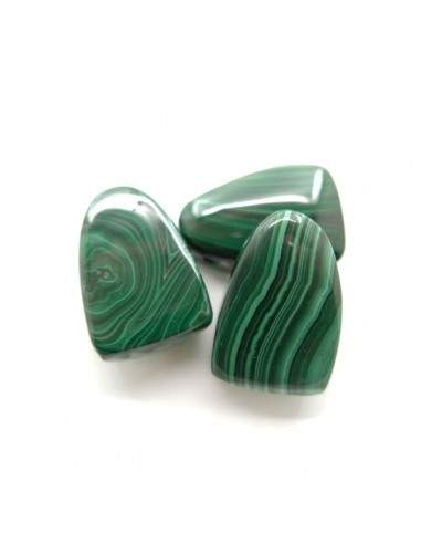 Pendentif de Malachite Galet Plat Percé