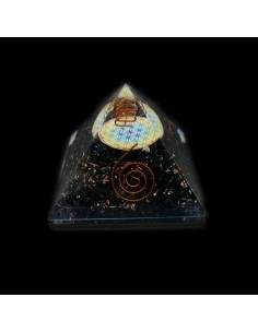Pirámide de Orgonita Obsidiana 7,5x7,5cm