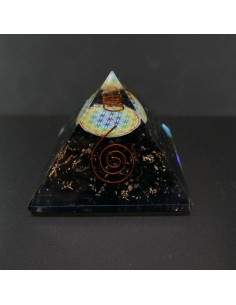 Pirâmide de Orgonite Obsidiana 7,5x7,5cm 2