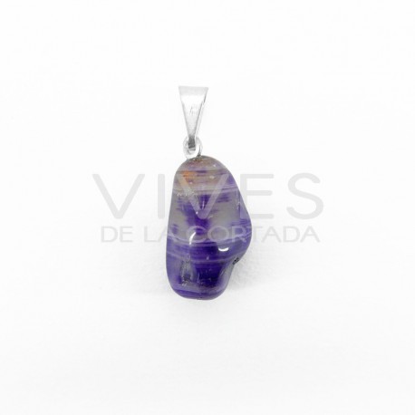 Pendant Dyed Lilac Agate Tumbled