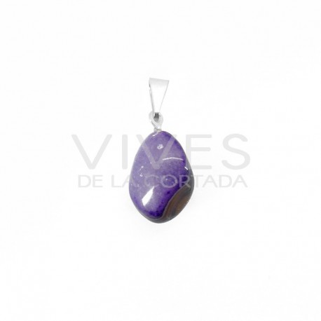 Pendant Dyed Lilac Agate Tumbled