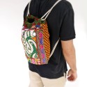Mochila de cordas de tecido