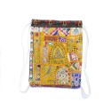 Mochila de cordas de tecido