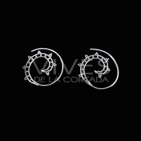 Pendientes Espiral Baño de Plata P12