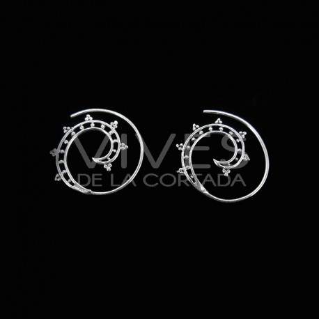 Earrings P12 Silver Plated Spiral
