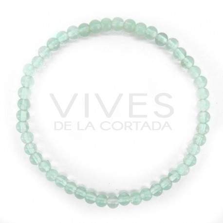Pulseira de fluorite Bola lisa de fluorite verde 4mm