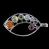 Pendentif argenté Oeil avec Chakras