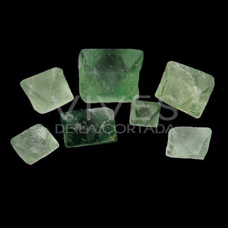 Octaedros Naturales de Fluorita Arco Iris (Pack 250gramos)