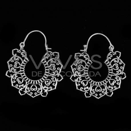 Earrings Cercle with Silver Plating -P41-