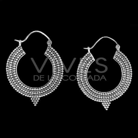 Earrings Cercle with Silver Plating -P43-