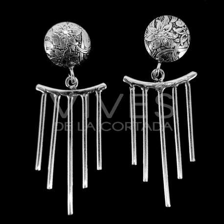 Pendientes Colgantes con Baño de Plata -P45-