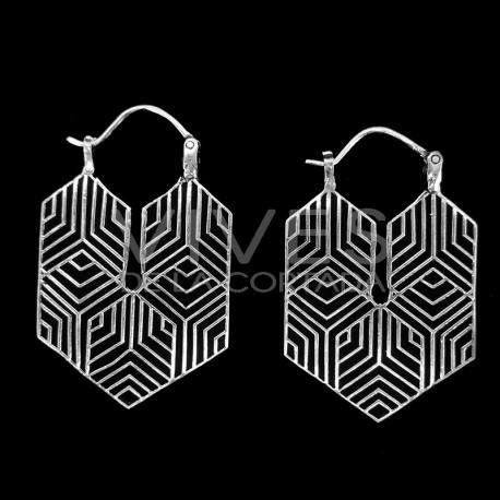 Pendientes Mandala con Baño de Plata -P50-