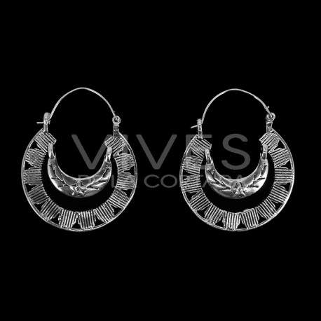 Earrings Cercle with Silver Plating -P61-