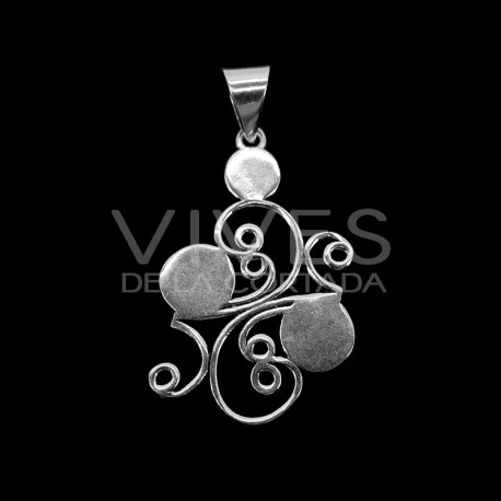 Pendentif plaqué argent -C51-