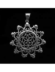 Pendentif plaqué argent -C63-