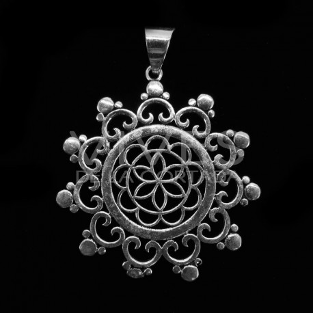 Pendentif plaqué argent -C63-