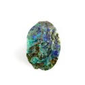 Azurite with Malachite cabochon