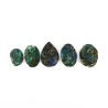 Cabochon azurita com Malachite