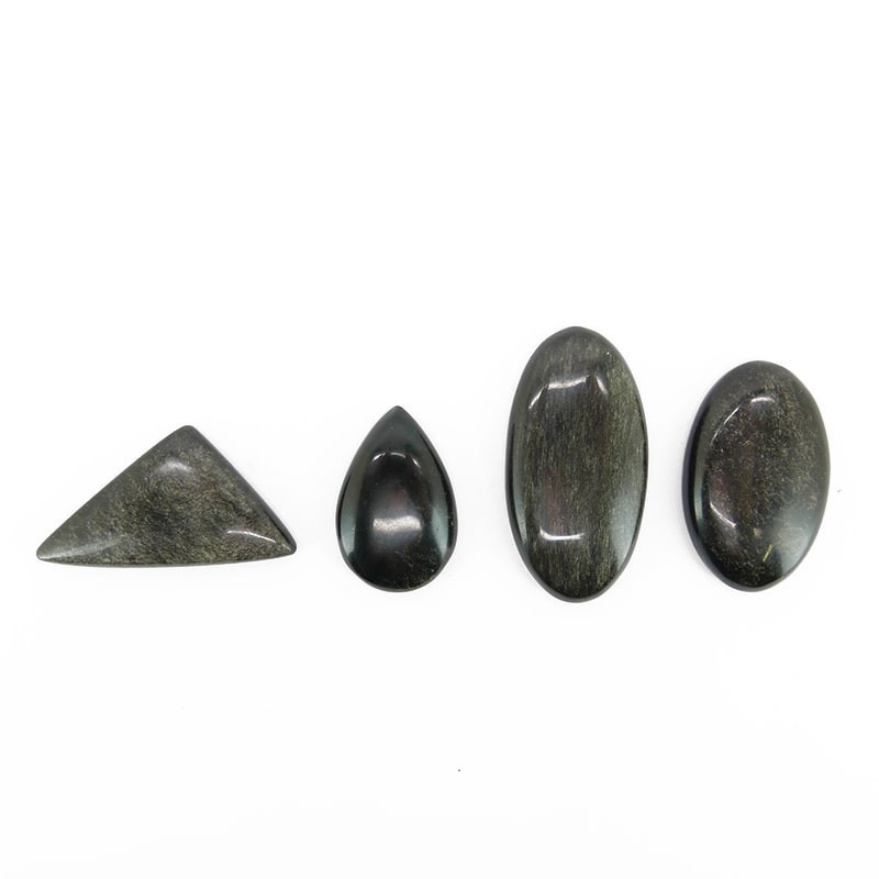 Cabujón de Obsidiana Plateada (Pack 30gr)