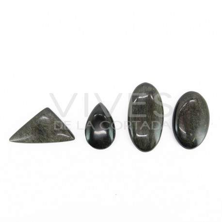 Cabochão de obsidiana prateada (Pacote 30gr)
