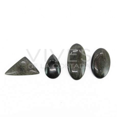 Silver Obsidian Cabochon (Pack 30gr)