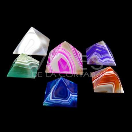 Pirámides de Ágata Teñidas Pack 250gr