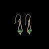 Bronze Earrings with Mineral -21-