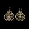 Brincos de bronze com mineral -54-