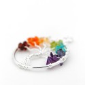 Colgante árbol de la vida chakras bañado de plata