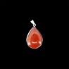 Pendentif Jaspe rouge plaqué argent