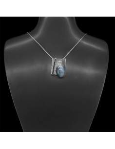 Pendentif œil de chat en argent 925 (B17)