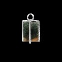 Pendant cubic Pyrite in 925 Sterling Silver (L63)