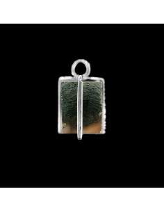 Pendentif pyrite cubique en argent 925 (L63) 2