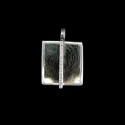 Pendant cubic Pyrite in 925 Sterling Silver (L63)