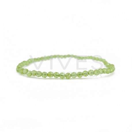 Pulsera de Peridoto Facetada 3mm