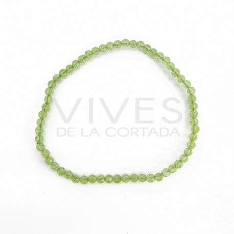 Pulsera de Peridoto Facetada 3mm