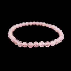 Pulsera Infantil de Cuarzo Rosa 4mm