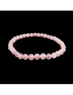 Pulsera Infantil de Cuarzo Rosa 4mm