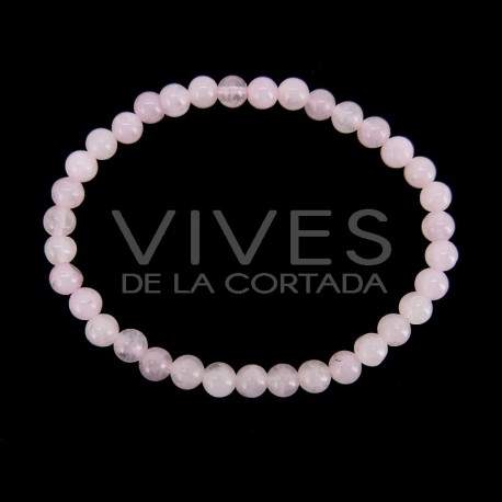 Pulsera Infantil de Cuarzo Rosa 4mm