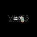Anillo de Ópalo Facetado Pequeño en Plata de Ley 925