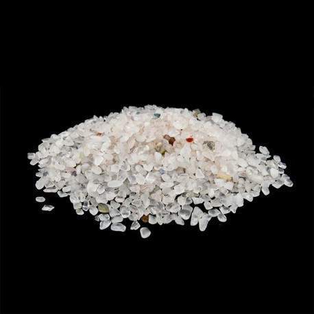 Minirodado grande de cuarzo blanco