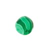 Malachite Flat Rhodium Plated Pendant
